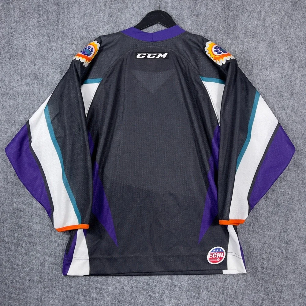 Orlando Solar Bears CCM Hockey Jersey Adult Small Black Purple ECHL Canada